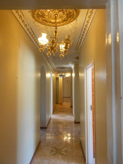 Interior hallway at Afro Lodges & Motels